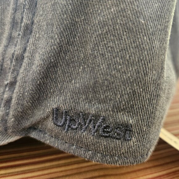 UpWest Washed Denim Hat One Size Adjustable Leather Strap New - Picture 2 of 7